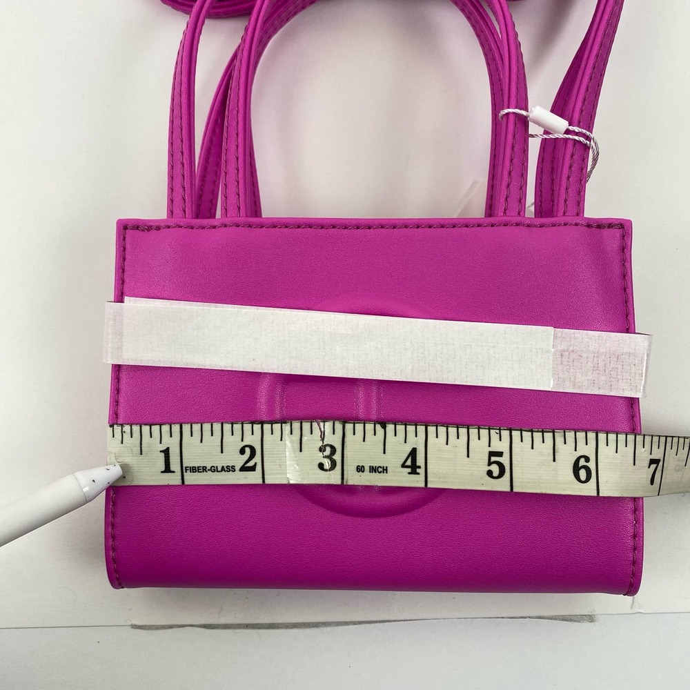 Telfar Azalea Small Pink Tote Leather Bag - Picture 10 of 14